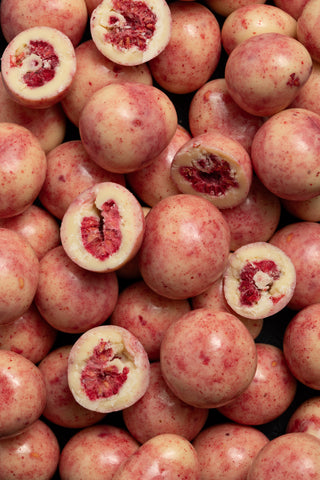 White Chocolate Coated Raspberries