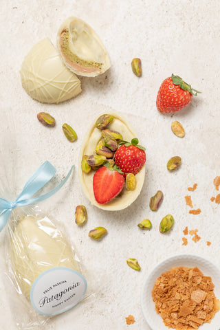 Indulgent Half-Filled White Chocolate Easter Egg